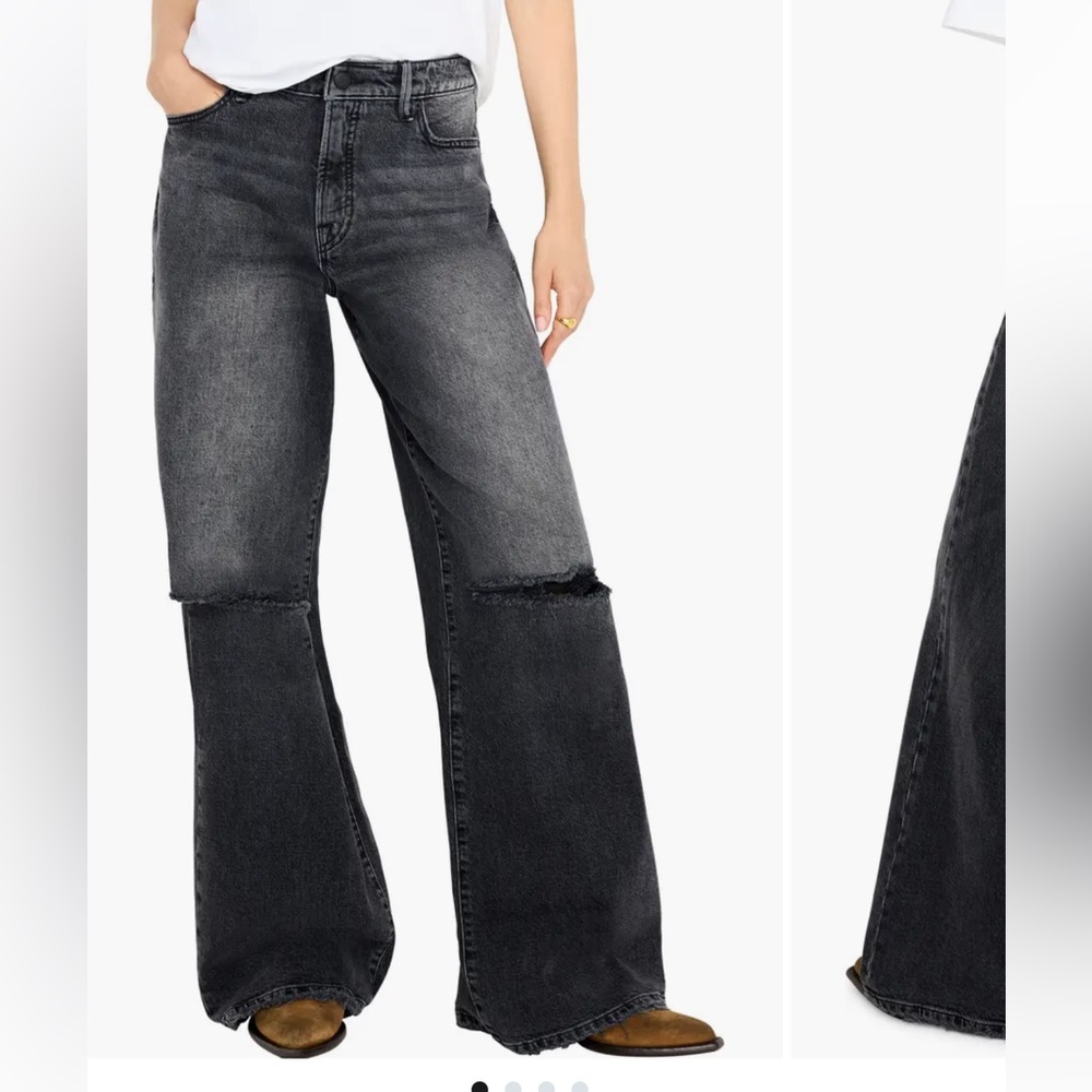Good American Charcoal Flare Jeans